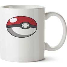 Pokebola Pokemon Topu Iki Tarafı Baskılı Kupa Bardak