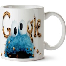 Google Kurabiye Canavarı Iki Tarafı Baskılı Kupa Bardak