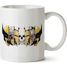 Xmen Berserker Wolverine Faces Iki Tarafı Baskılı Kupa Bardak