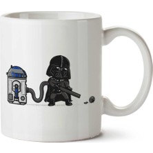 Star Wars R2-D2 Hoover Darth Death Star Iki Tarafı Baskılı Kupa Bardak