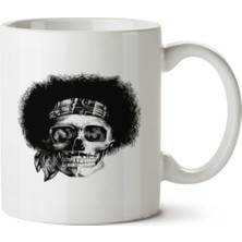 Kuru Kafa Kurukafa Saçlı Iki Tarafı Baskılı Kupa Bardak