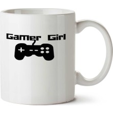 Gamer Girl Oyun Iki Tarafı Baskılı Kupa Bardak