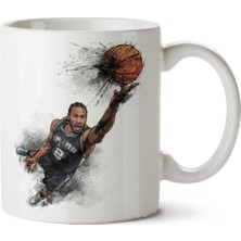 Basketbol Kawhi Leonard Iki Tarafı Baskılı Kupa Bardak