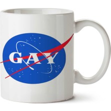 Nasa Gay Logo Iki Tarafı Baskılı Kupa Bardak