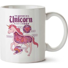 Unicorn Anatomy 2 Iki Tarafı Baskılı Kupa Bardak
