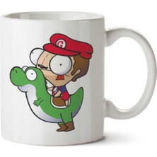 Invader Mario Nintendo Zim Iki Tarafı Baskılı Kupa Bardak