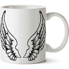 Art Hediye Skull-Tattoo-Png Kurukafa Iki Tarafı Baskılı Kupa Bardak