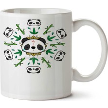 Panda Mandala Iki Tarafı Baskılı Kupa Bardak