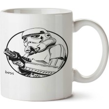 Star Wars Boss Iki Tarafı Baskılı Kupa Bardak