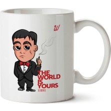 Scarfece The World Is Yours Iki Tarafı Baskılı Kupa Bardak