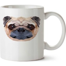 Love Pugs Piksel Iki Tarafı Baskılı Kupa Bardak