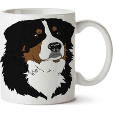 Köpek Dog Bernese Mountain Dog Australian Shepherd Iki Tarafı Baskılı Kupa Bardak