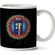Art Hediye Doctor Who Merry Christmas Iki Tarafı Baskılı Kupa Bardak