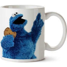 Kurabiye Canavarı Işaret Iki Tarafı Baskılı Kupa Bardak