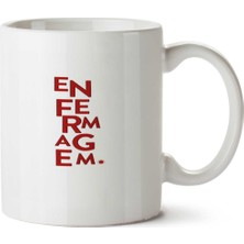 Enfermagem Iki Tarafı Baskılı Kupa Bardak