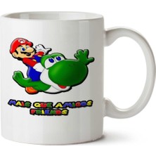 Mais Que Amigos, Friends - Mario & Yoshi Iki Tarafı Baskılı Kupa Bardak