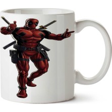 Deadpool Marvel Avengers Iki Tarafı Baskılı Kupa Bardak