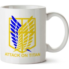 Attack On Titan 5 Iki Tarafı Baskılı Kupa Bardak