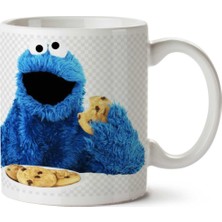 Çukulatalı Bisküvi Kurabiye Canavarı Iki Tarafı Baskılı Kupa Bardak