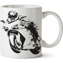 Motorcycle Honda Motor Iki Tarafı Baskılı Kupa Bardak