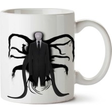 Slender-Man-Free-Png-Image Ince Adam Iki Tarafı Baskılı Kupa Bardak