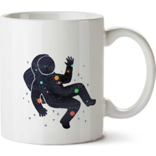 Astronot Uçan Astronot Uzay.png Iki Tarafı Baskılı Kupa Bardak