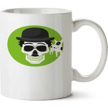 Charlie Chaplin Skull Iki Tarafı Baskılı Kupa Bardak