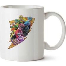 Power Rangers - Série Clássica Iki Tarafı Baskılı Kupa Bardak