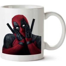 Deadpool Üzgün Iki Tarafı Baskılı Kupa Bardak