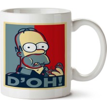 Homer Simpson - D'oh! Iki Tarafı Baskılı Kupa Bardak