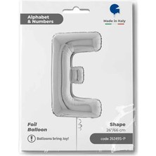 Folyo Harf E Gümüş 26 Inc 66 cm Grabo