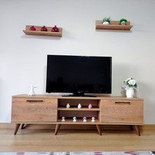 Mobilya Sepeti ( Ms 85 ) Mdf Tv Ünitesi Dolabı Raflı Ceviz