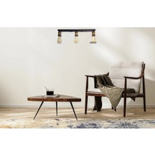Riolight  Rustik,vintage,modern 3XE27 Eskitme Duylu Sıralı Plofonyer Tavan Avizesi UZUNLUK:60CM