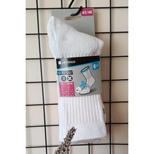 Decathlon Artengo Uzun Konçlu Tenis Çorabı - 3'lü Paket - Beyaz - Rs 500.