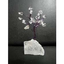 Gümüştel El Sanatları Sertifikalı  Taş Kristal Kuvars Taşı Dekoratif El Yapımı Ağaç