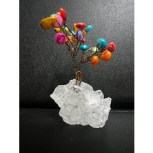 Gümüştel El Sanatları Sertifikalı  Taş Renkli Sedef Taşı Dekoratif El Yapımı Ağaç