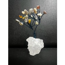 Gümüştel El Sanatları Sertifikalı  Taş Bostwana Akik Taşı Dekoratif El Yapımı Ağaç