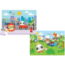 Fisher-Price KS Fp 13407 Baby Puzzle City Fun Picnic 2ın1