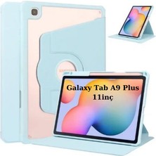 MobaxAksesuar Samsung Galaxy Tab A9 Plus X210 X213 X215 X217 Kılıf Termik Kalem Bölmeli Dönebilen Standlı Kılıf