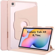MobaxAksesuar Samsung Galaxy Tab A9 8.7inç Kılıf Termik Kalem Bölmeli Dönebilen Standlı Case SET X110 X115 X117