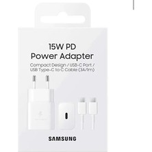 TeknoShop Samsung 15W Pd Şarj Cihazı Adaptör + Kablo ( Türkiye Garantili ) EP-T1510XBEGWW EP-T1510