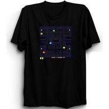 The Fame Pacman, Retro Games, Vintage, Blue Line, Game, Oyun Tişörtü