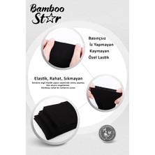 Bamboo Star Bambu Erkek Soket Uzun Düz Dikişsiz 6'lı Premium Kutulu  Çorap (3siyah-3lacivert)