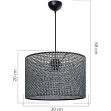 EFLIGHTDESIGN Siyah Sarkıt Avize Koridor Salon Yatak Odası Mutfak Lamba