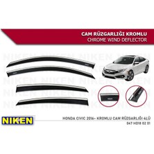 Honda Civic 2016-2020 Kromlu Cam Rüzgarlığı
