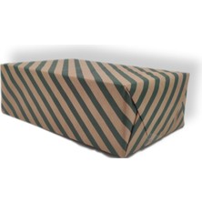 Roco Paper Co. Kraft Ambalaj Kağıdı Koyu Yeşil Verev Çizgili 40 Gr. 10 Adet 70*100 cm