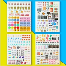 Hediye Ofisi 16 Sayfa Özel Tasarım Rengarenk Sticker Kitabı My Dıy Sticker Book 24X17 cm