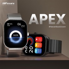 HiFuture APEX Bluetooth 5.3 IP68 Su Geçirmez Always On Display AMOLED Ekran 2.04 inç Arama Özellikli iOS&Android Uyumlu Nabız Spor Kan Oksijen Takibi 52mm Akıllı Saat Gümüş