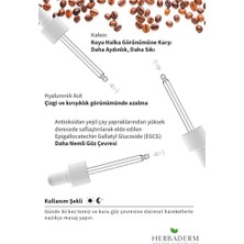 Herbaderm Süper Serum Göz Altı Torba ve Morluklarına Karşı Göz Çevresi Bakım Serumu Kafein + Hyaluronik Asit + EGCG %96 Doğal İçerik 30 Ml