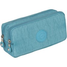 Relaxion 2 Bölmeli Krinkıl Kumaş Su Geçirmez Kalemlik RLX124-TURKUAZ